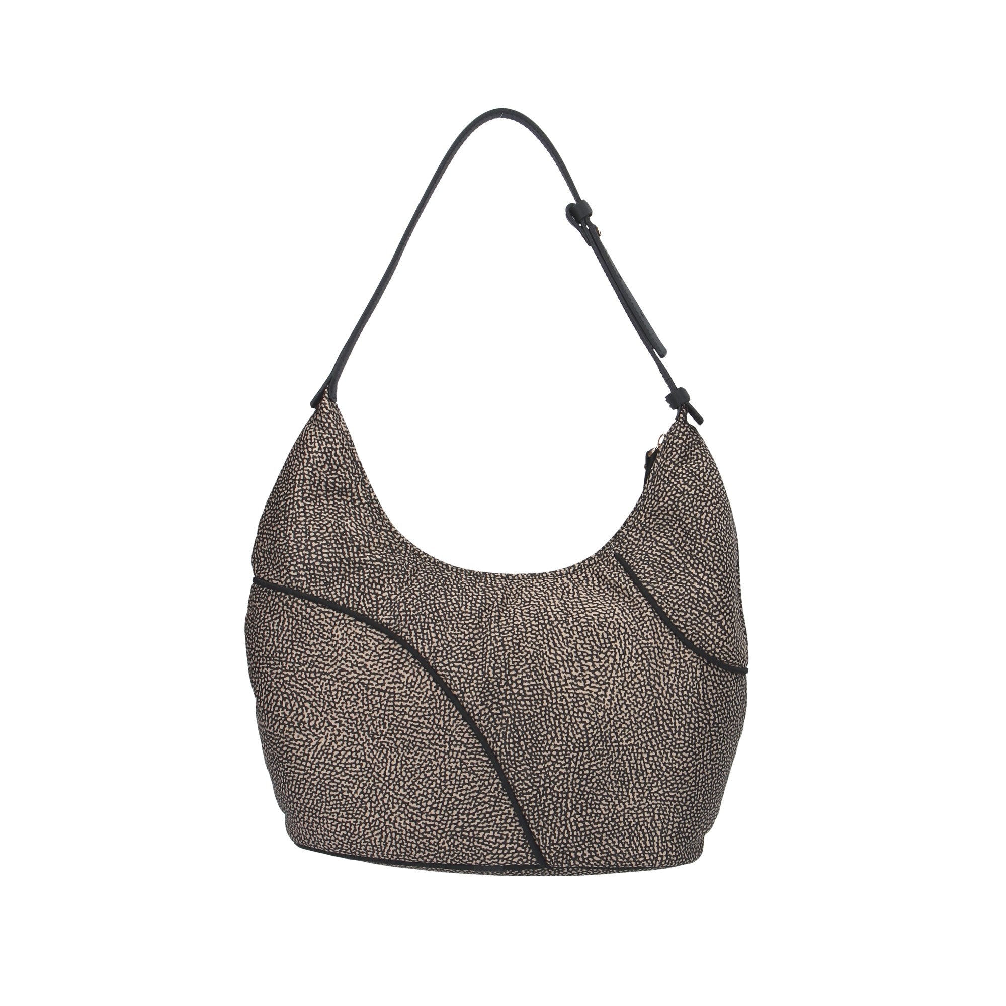 Borbonese BORSA A SPALLA Naturale/nero