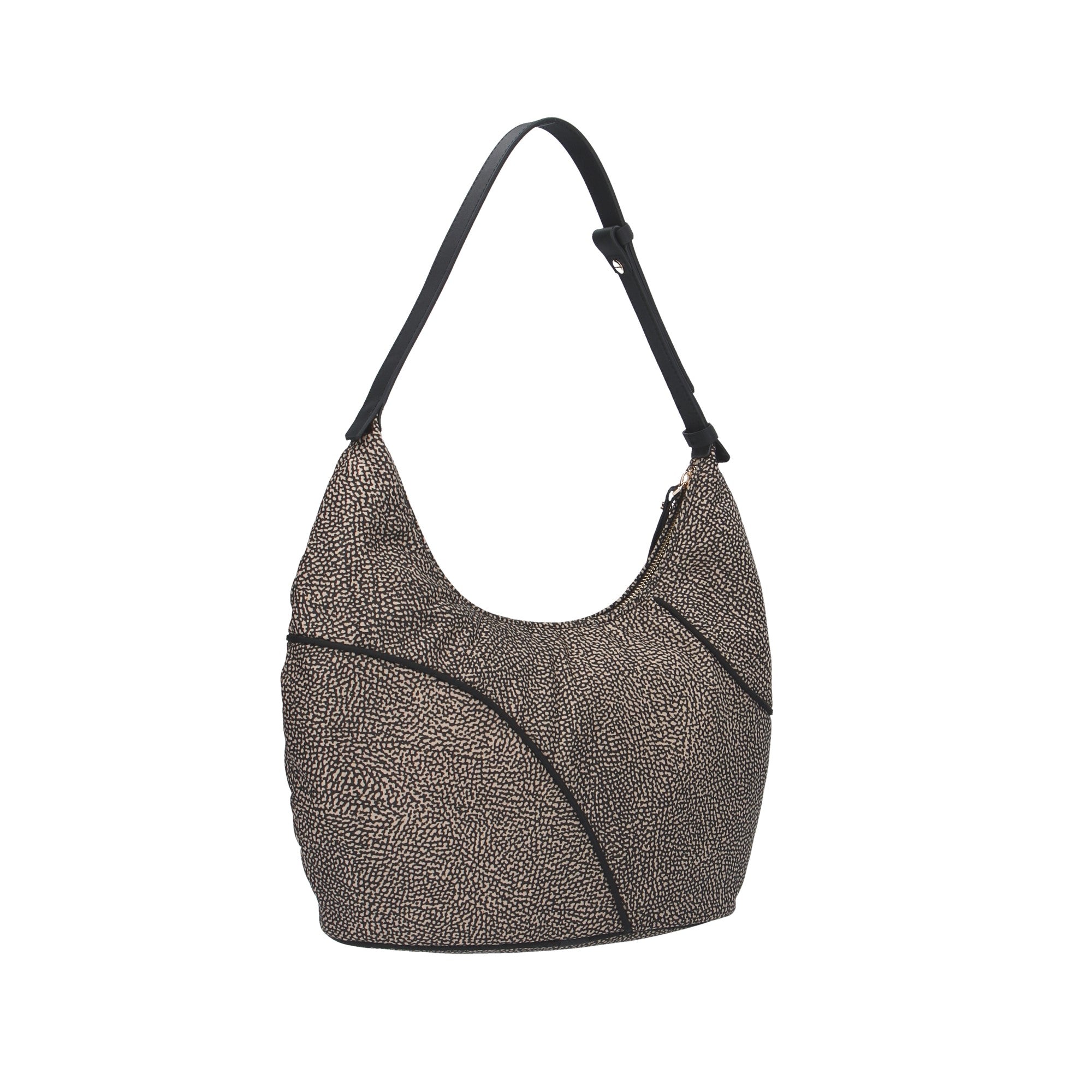 Borbonese BORSA A SPALLA Naturale/nero