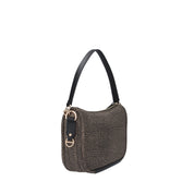 Borbonese BORSA A SPALLA Naturale/nero