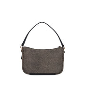 Borbonese BORSA A SPALLA Naturale/nero