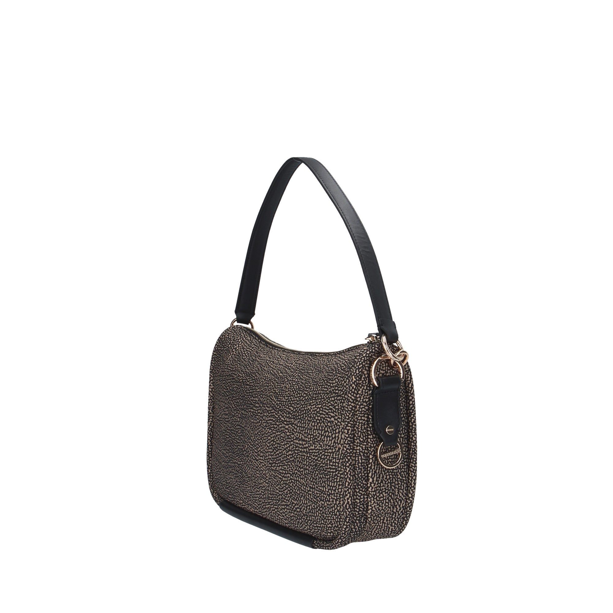 Borbonese BORSA A SPALLA Naturale/nero