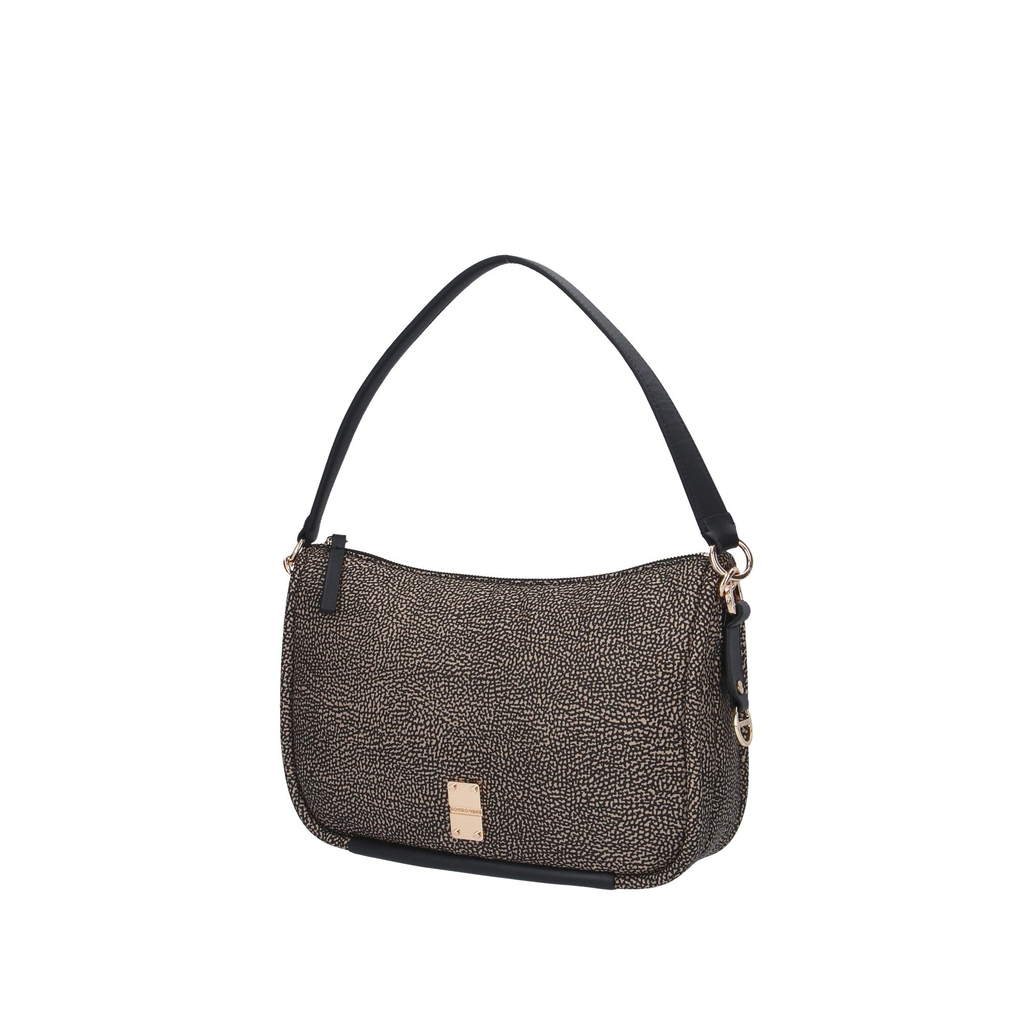 Borbonese BORSA A SPALLA Naturale/nero