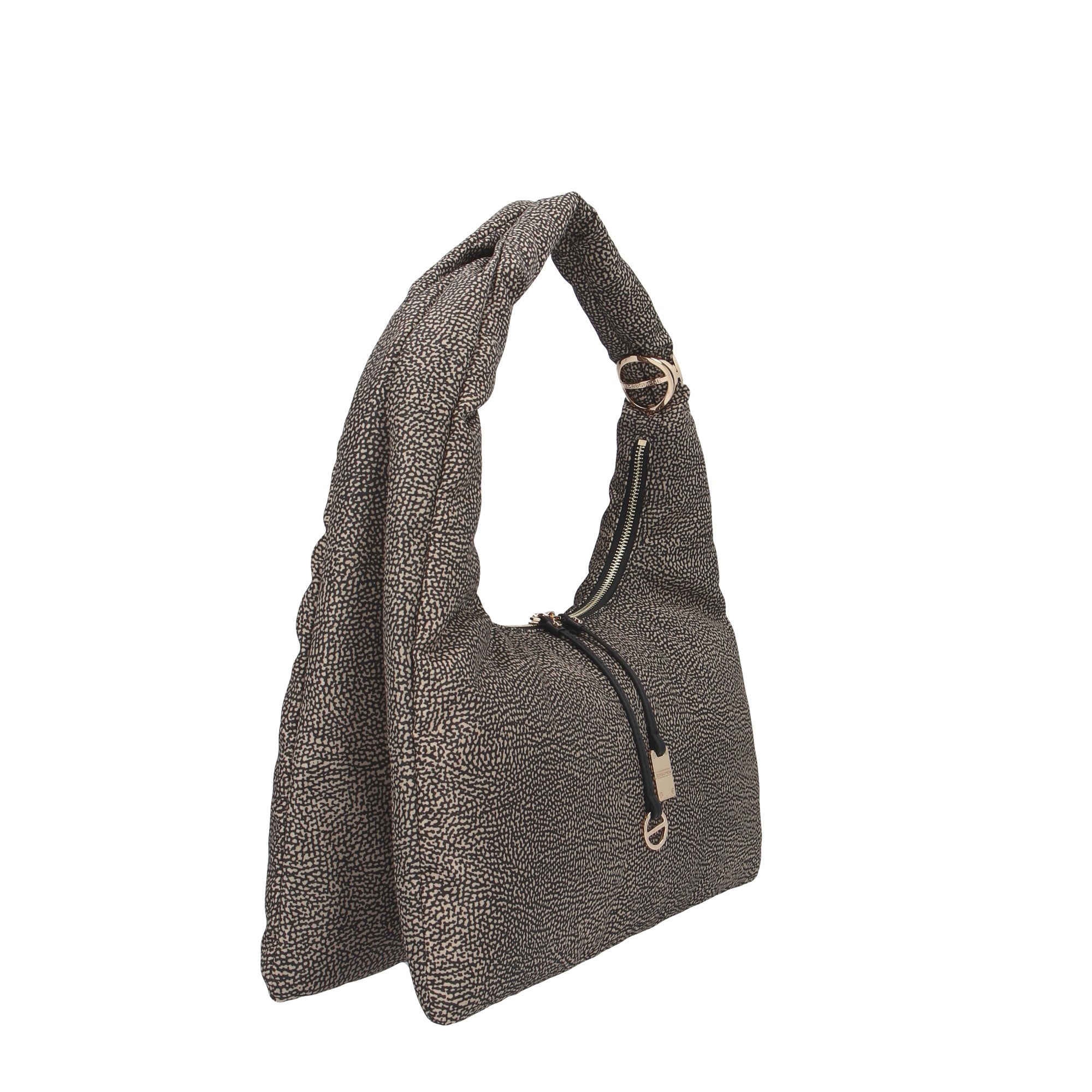 Borbonese BORSA A SPALLA Naturale/nero