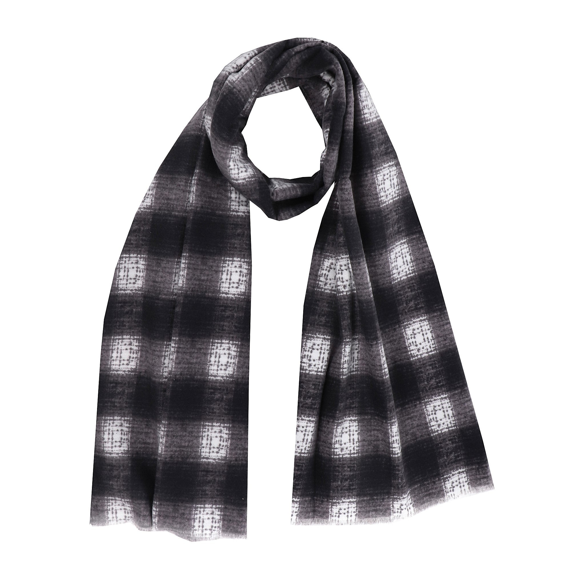 Stola con stampa floreale, bianco nero | Intrend Stola con stampa floreale, bianco nero | Intrend