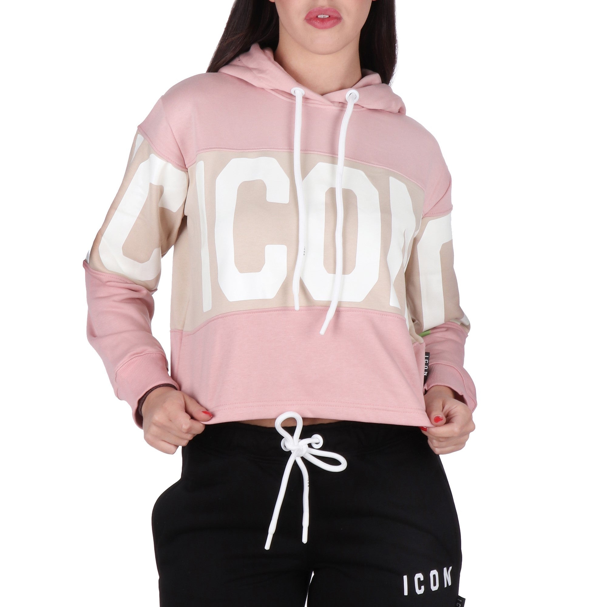 Icon FELPA CON CAPPUCCIO Rosa