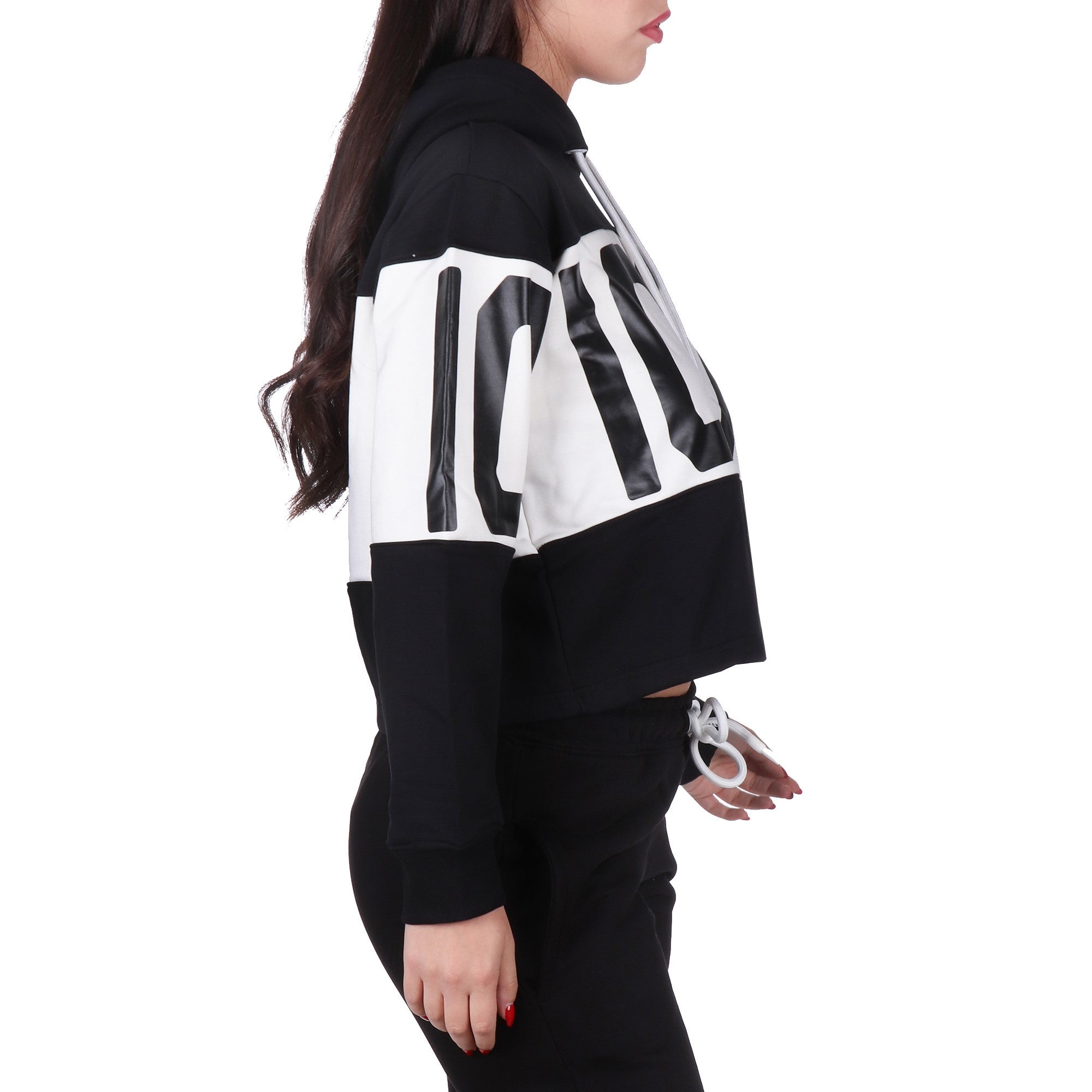 Icon FELPA CON CAPPUCCIO Nero