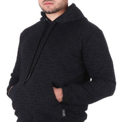 Icon FELPA CON CAPPUCCIO Nero