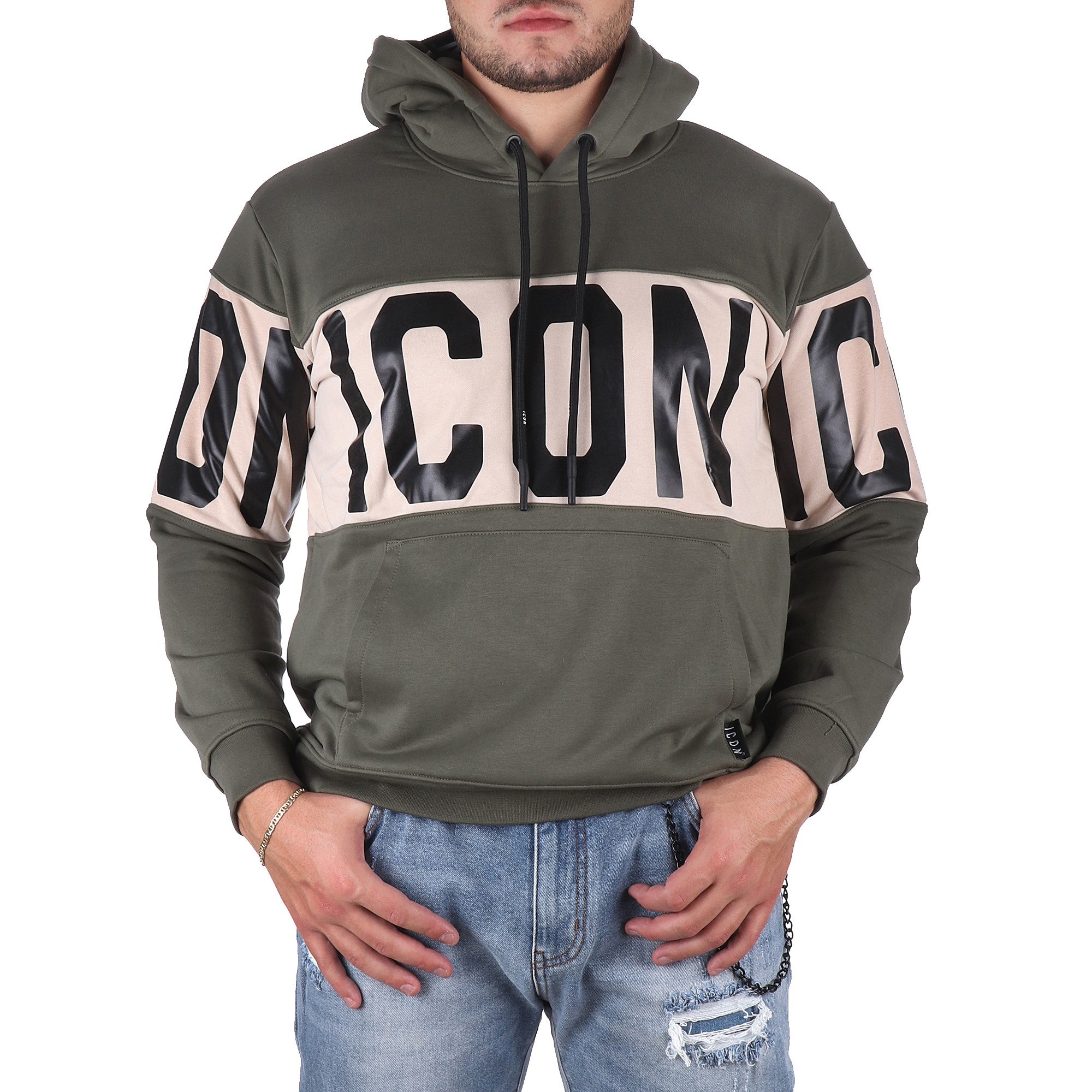 Icon FELPA CON CAPPUCCIO Verde