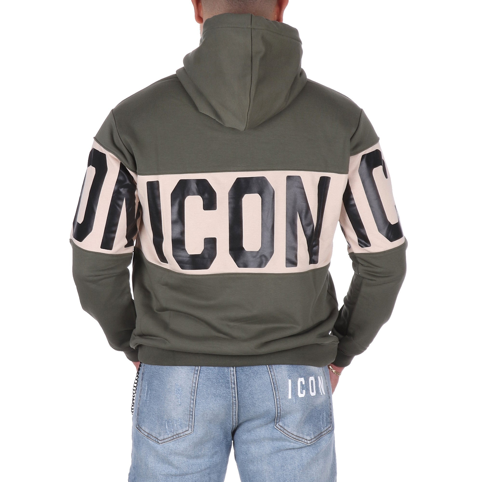 Icon FELPA CON CAPPUCCIO Verde