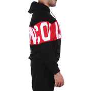 Icon FELPA CON CAPPUCCIO Nero/rosso