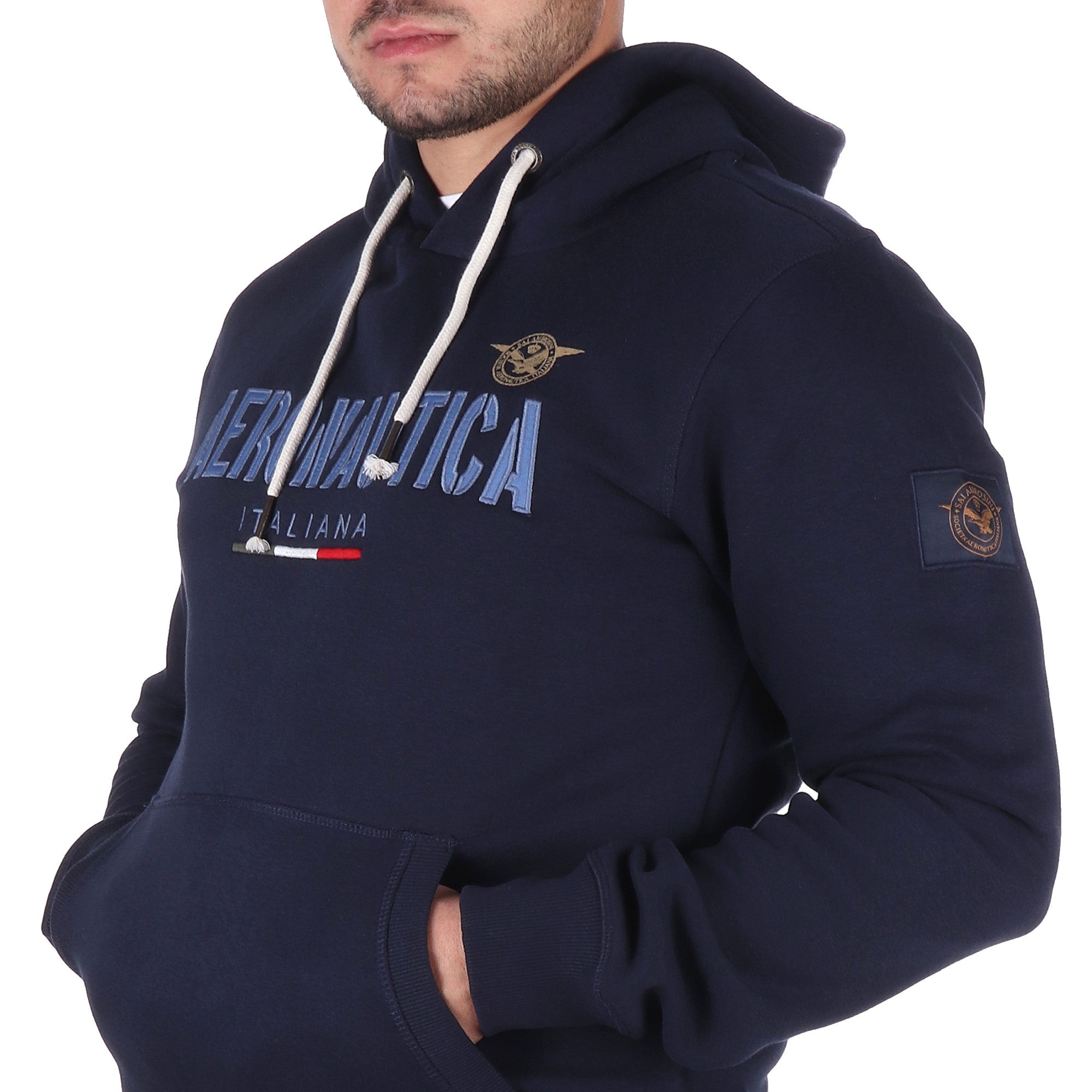 Aeronautica Italiana FELPA CON CAPPUCCIO Blu