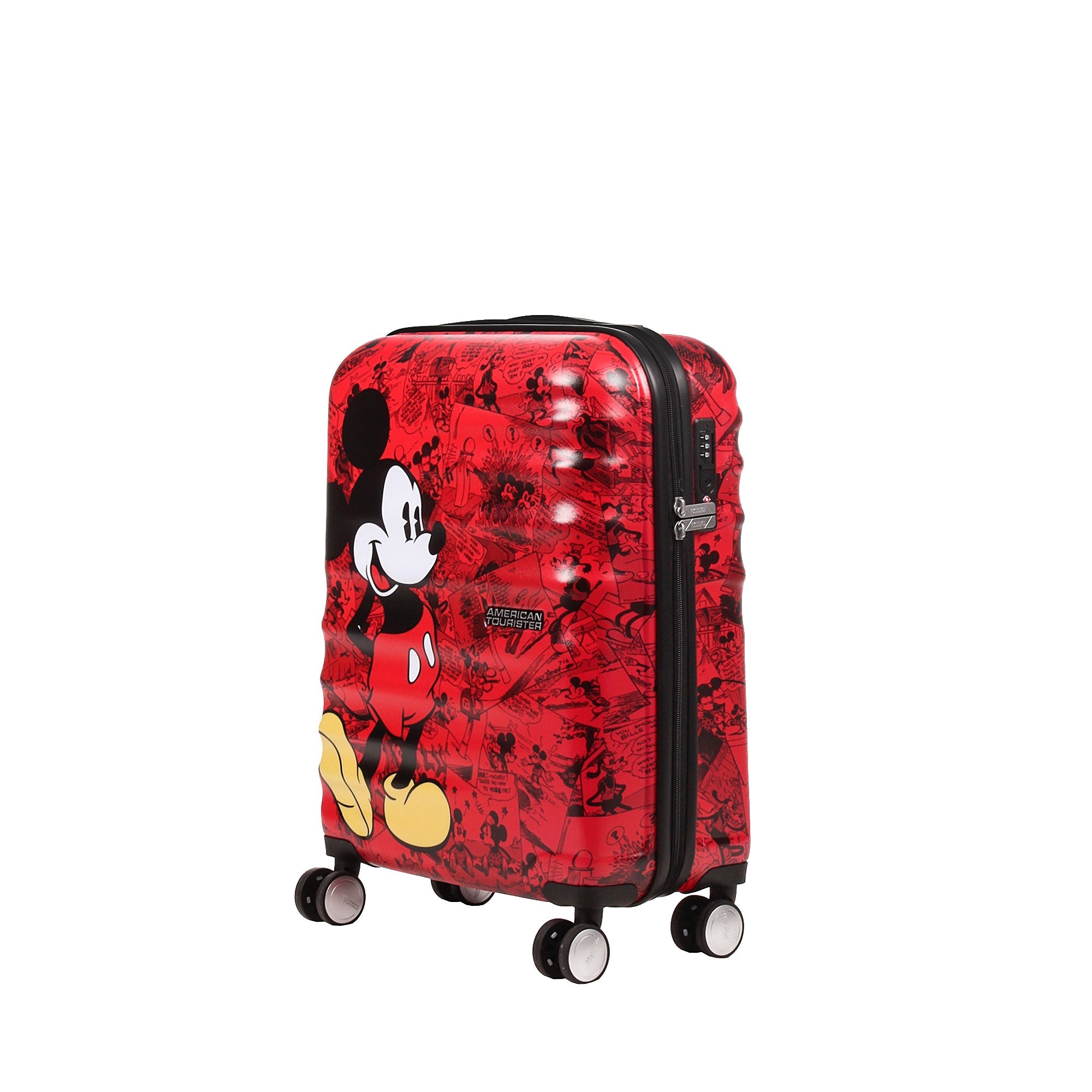 American Tourister By Samsonite SPINNER CABINA 4 RUOTE Mickey Comics Red