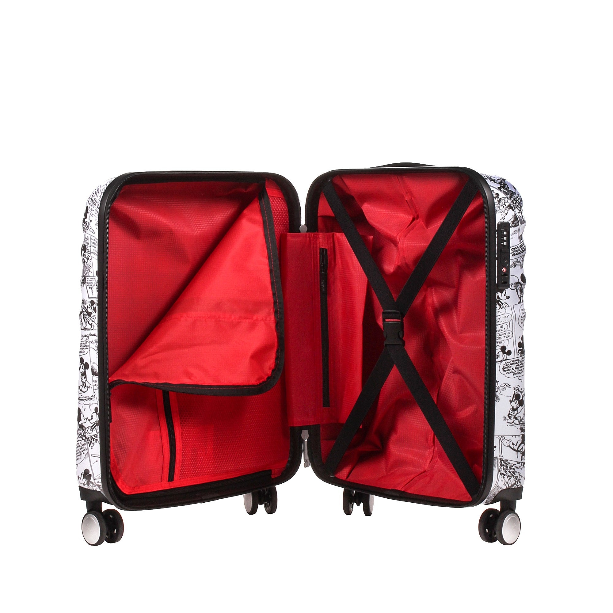 American Tourister By Samsonite SPINNER CABINA 4 RUOTE Minnie Comics White