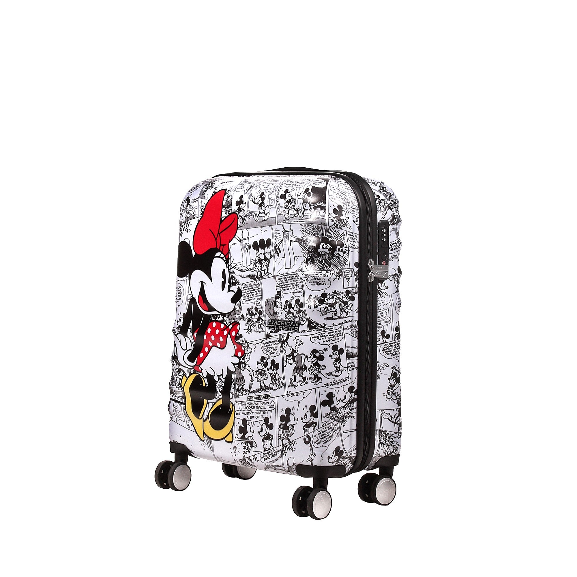 American Tourister By Samsonite SPINNER CABINA 4 RUOTE Minnie Comics White