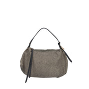 Borbonese BORSA A SPALLA Naturale/nero