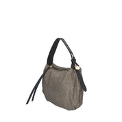 Borbonese BORSA A SPALLA Naturale/nero