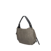 Borbonese BORSA A SPALLA Naturale/nero
