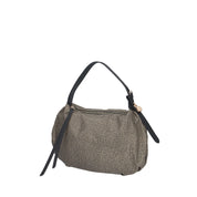 Borbonese BORSA A SPALLA Naturale/nero