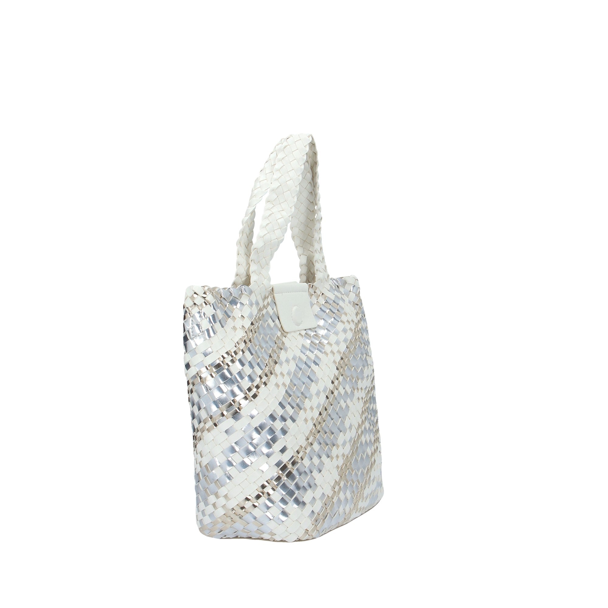 Cafenoir BORSA A SPALLA Argento/bianco