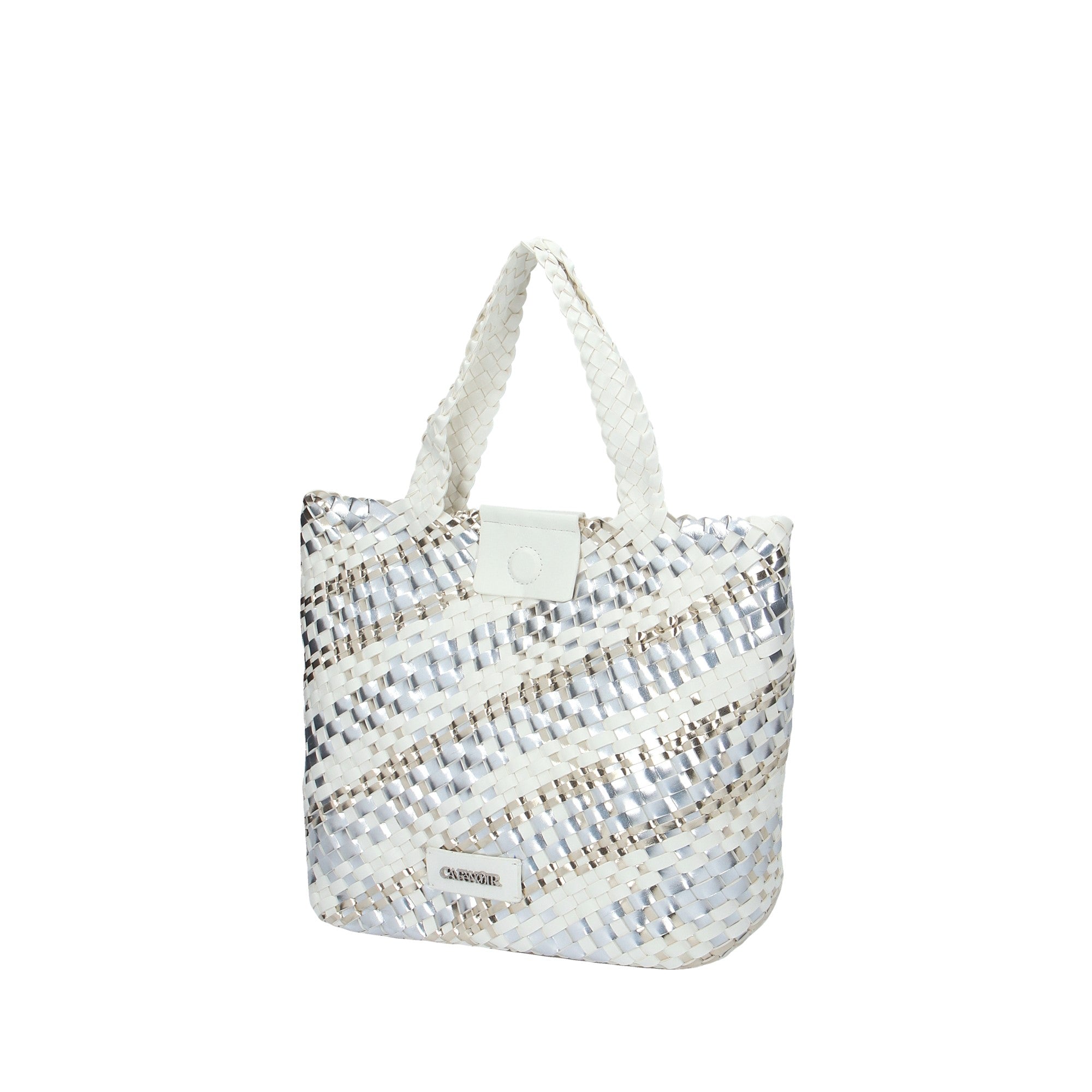 Cafenoir BORSA A SPALLA Argento/bianco