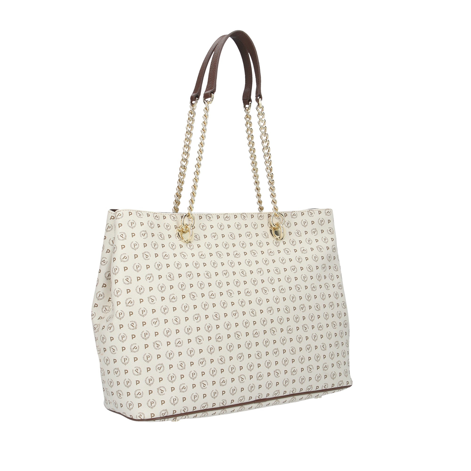 Pollini BORSA A SPALLA Avorio/marrone