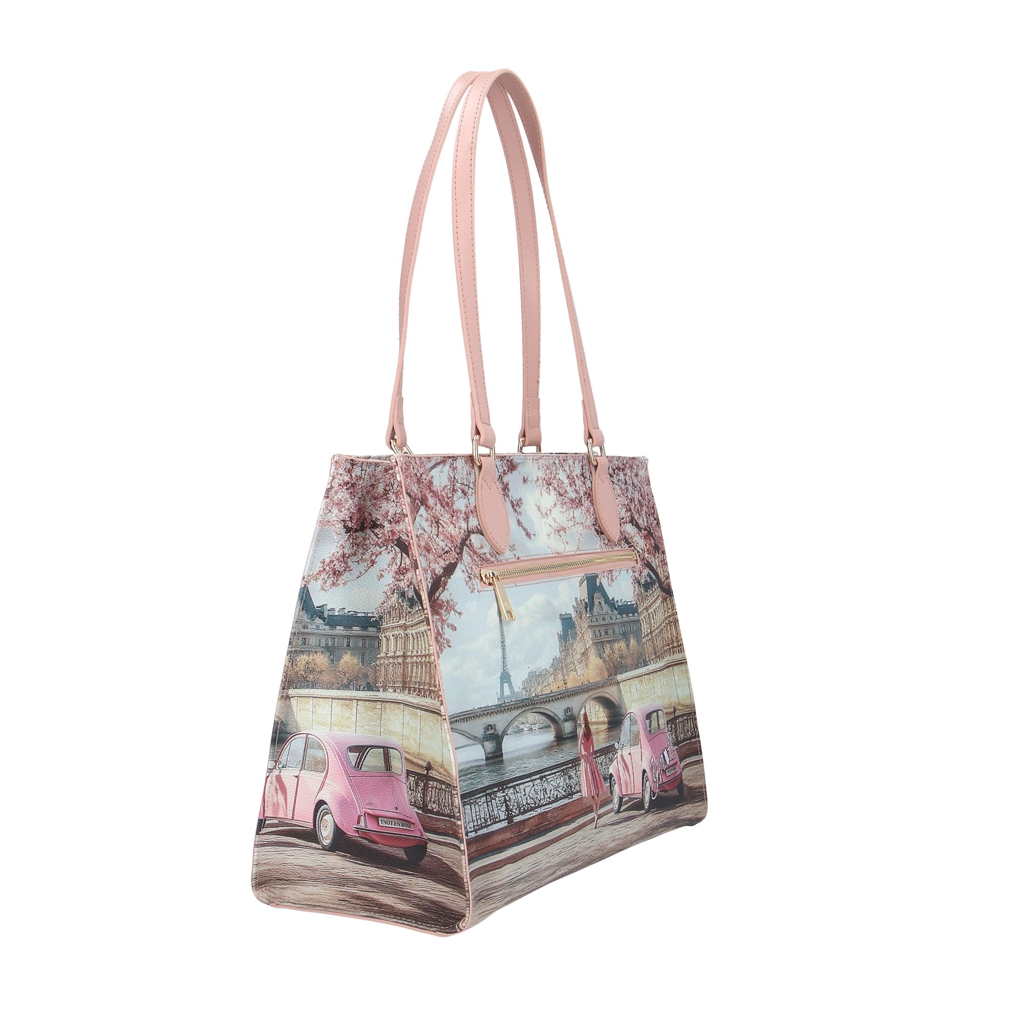 Ynot? BORSA A SPALLA Paris En Rose
