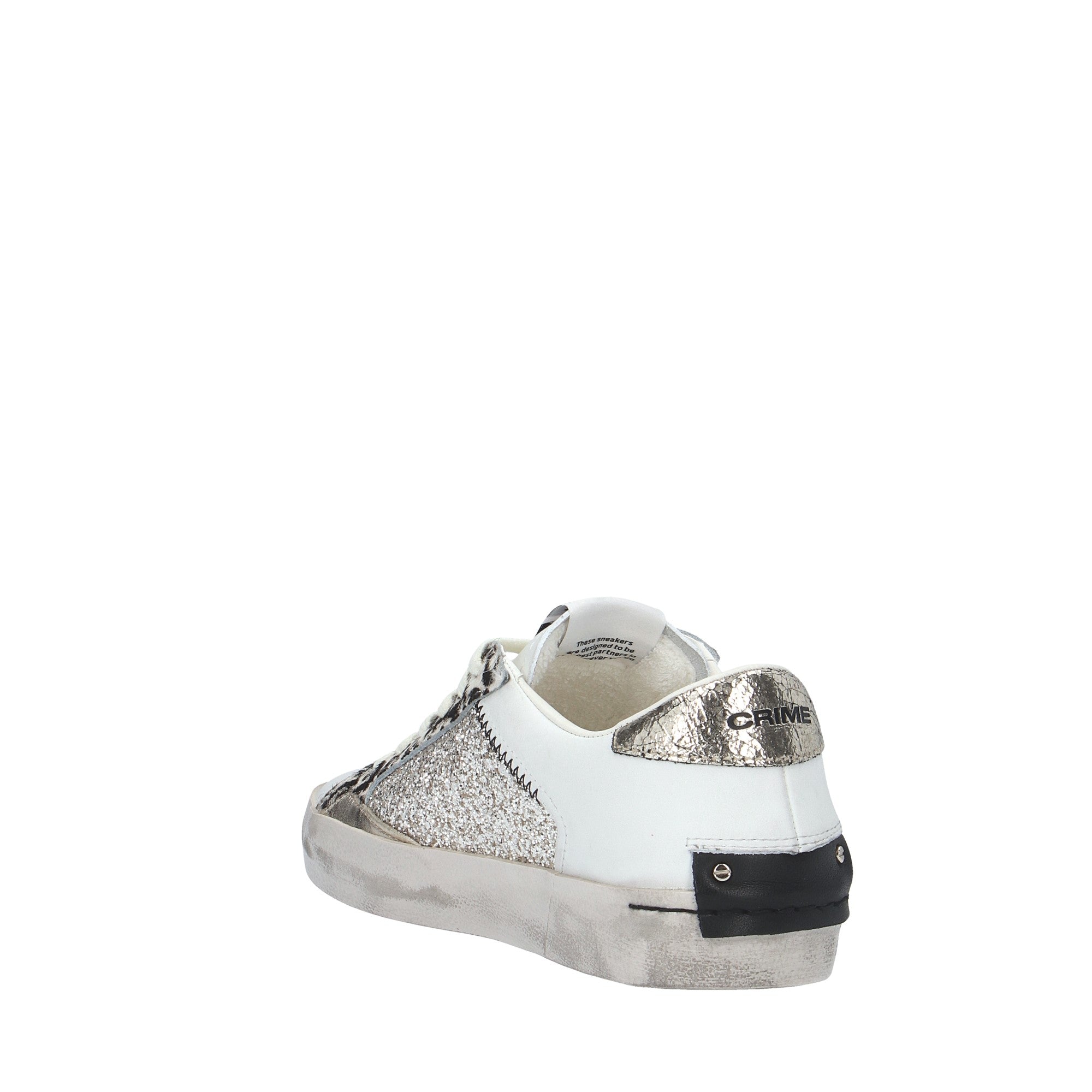 Crime London SNEAKER Bianco/argento