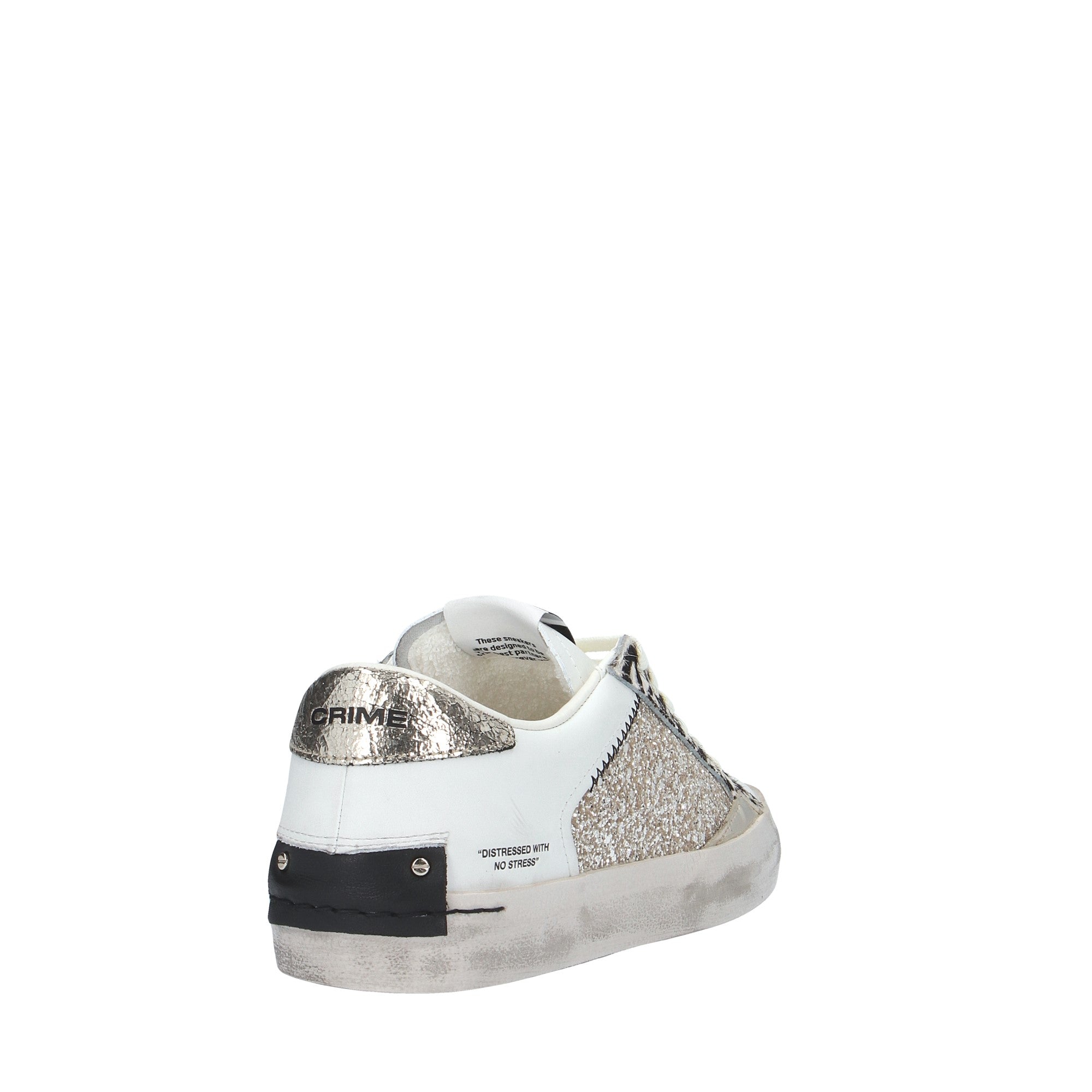 Crime London SNEAKER Bianco/argento