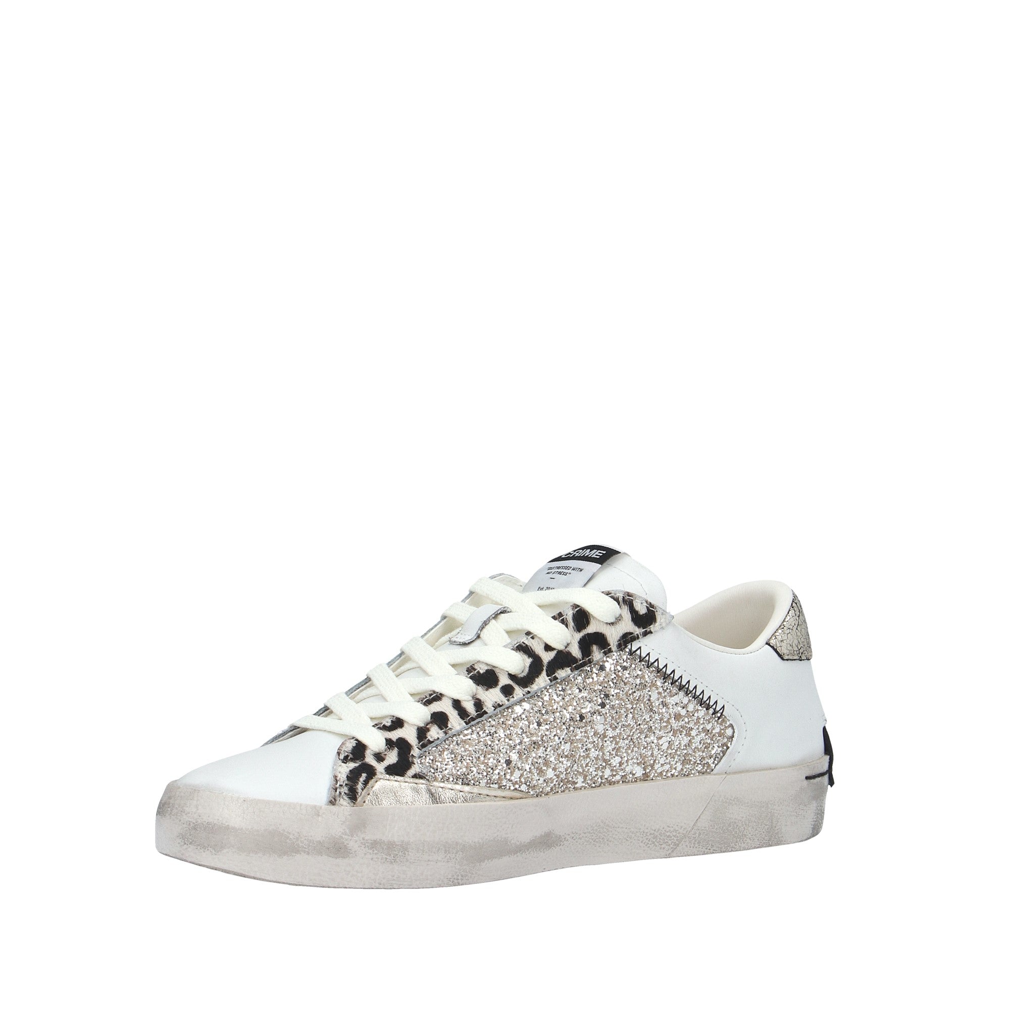 Crime London SNEAKER Bianco/argento