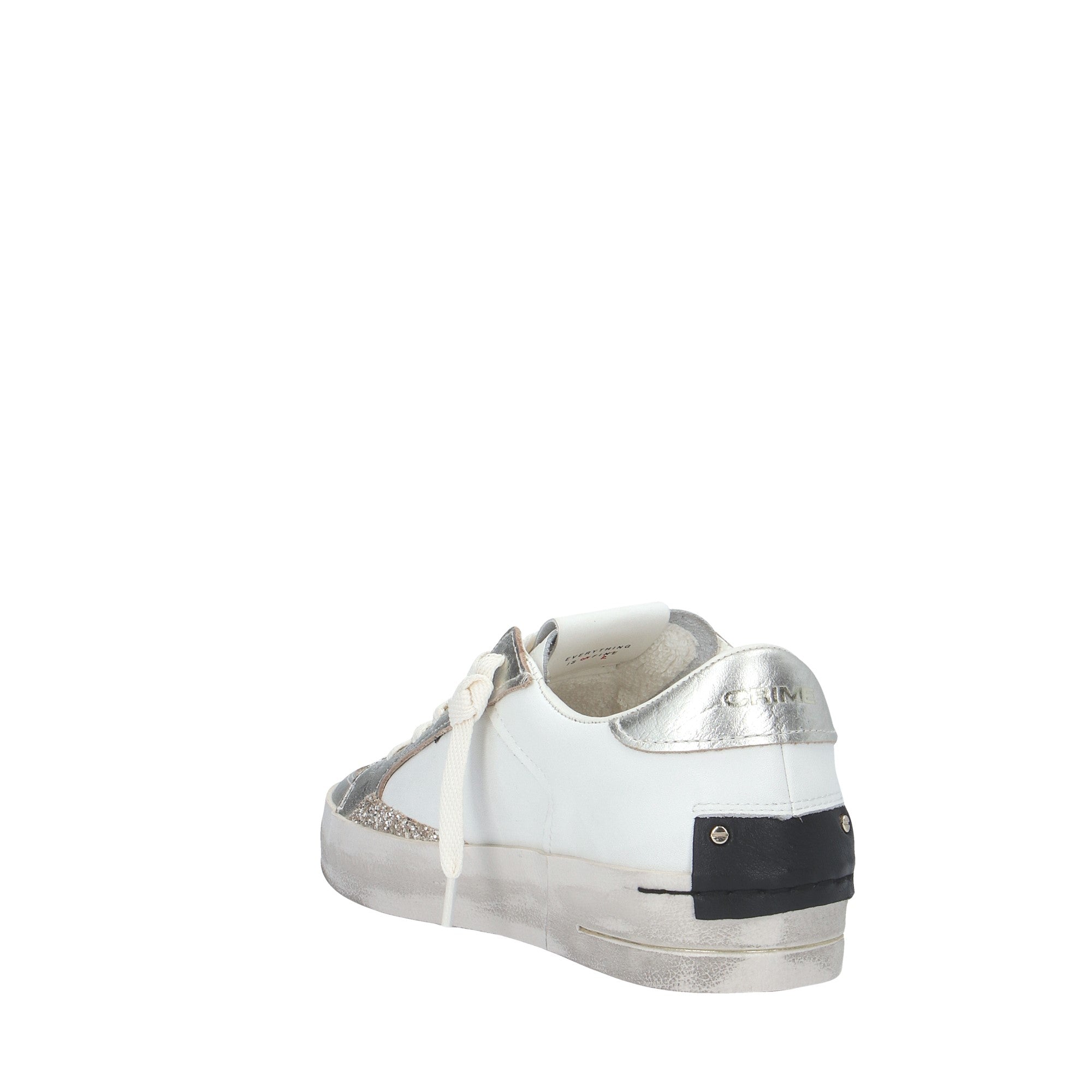 Crime London SNEAKER Bianco/argento