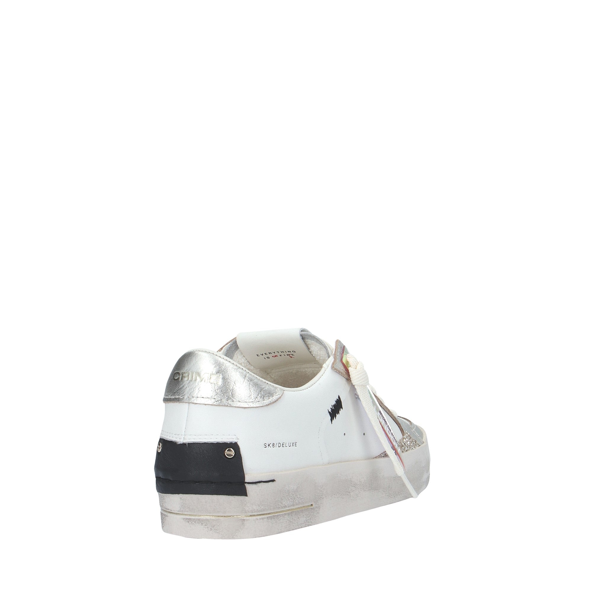 Crime London SNEAKER Bianco/argento