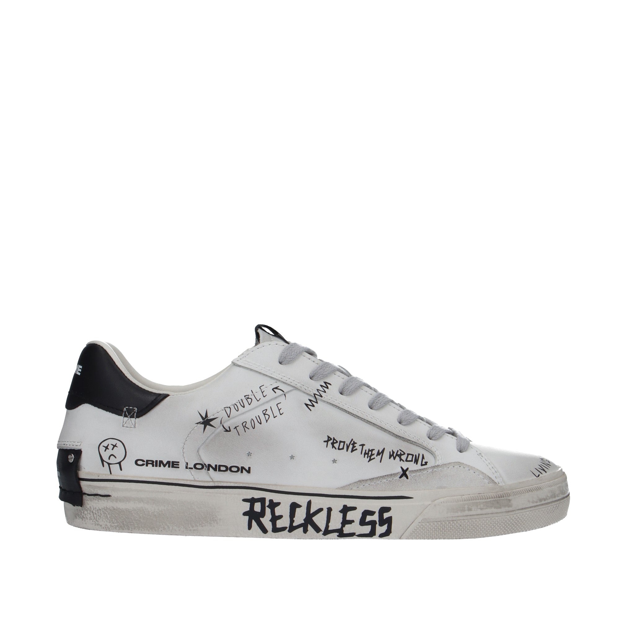 Crime London SNEAKER Bianco/nero