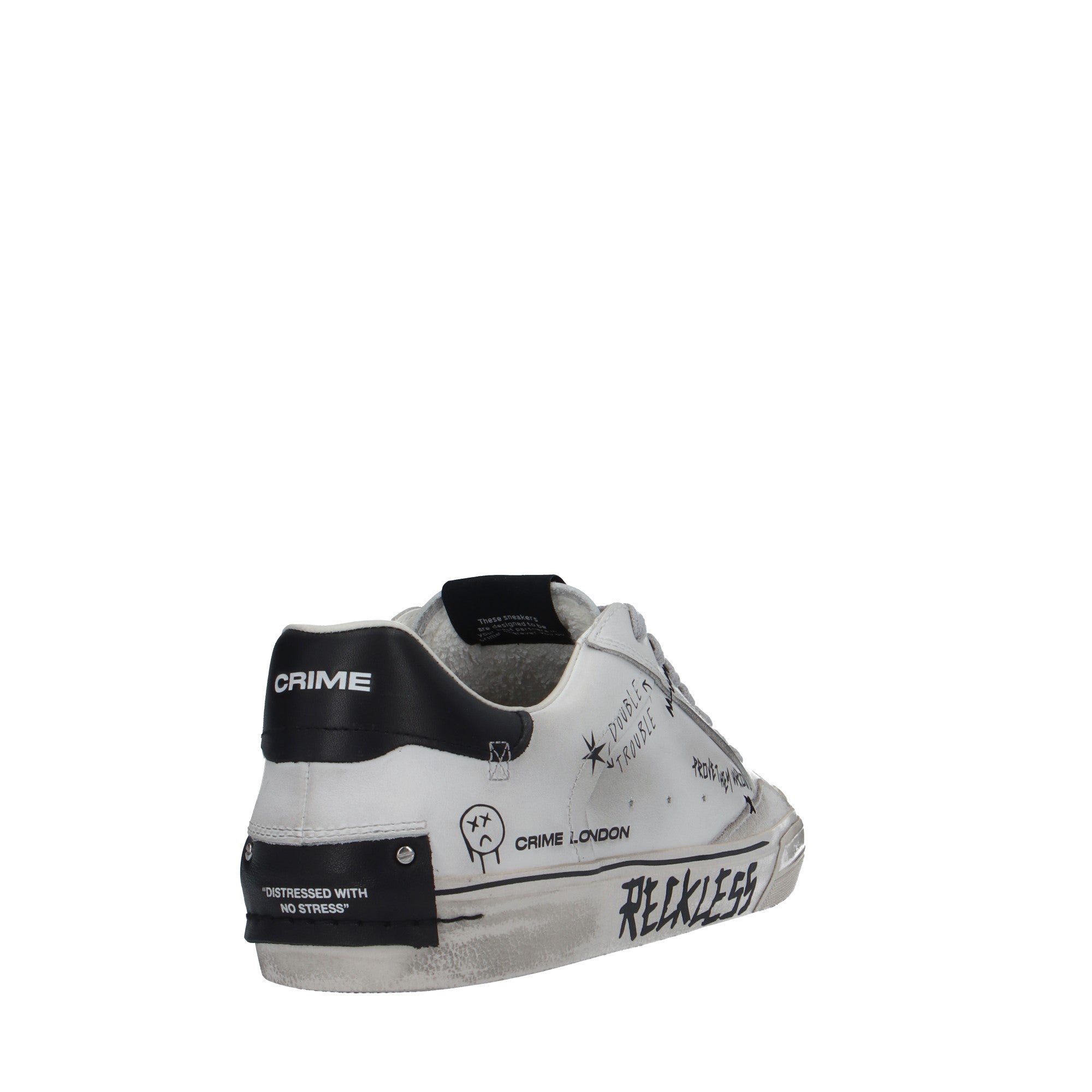 Crime London SNEAKER Bianco/nero