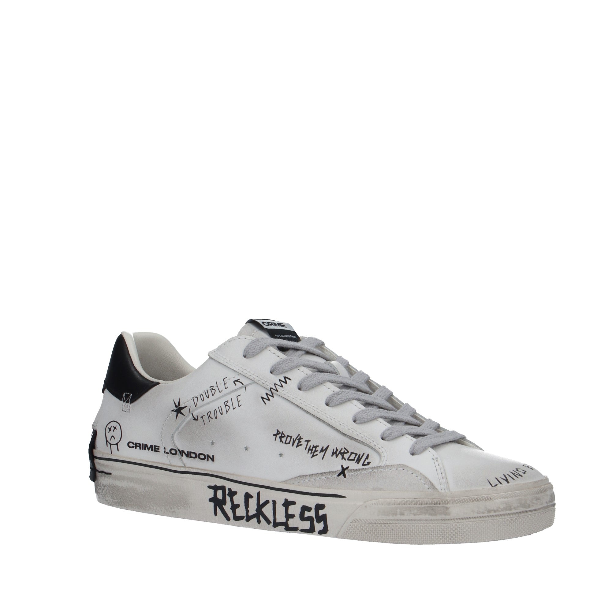 Crime London SNEAKER Bianco/nero