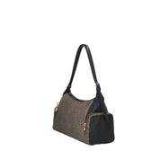 Borbonese BORSA A SPALLA Naturale/nero