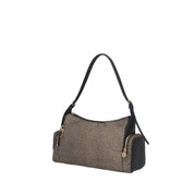 Borbonese BORSA A SPALLA Naturale/nero