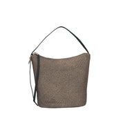 Borbonese BORSA A SPALLA Naturale/nero