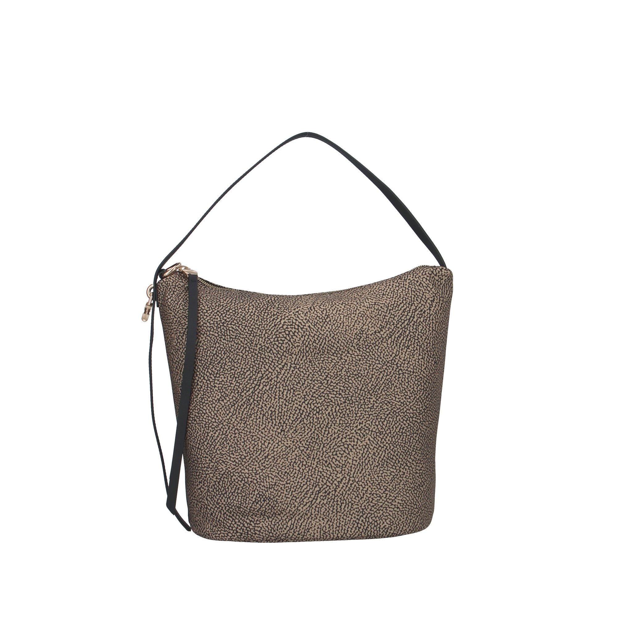 Borbonese BORSA A SPALLA Naturale/nero
