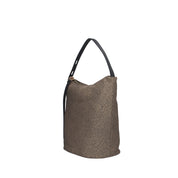 Borbonese BORSA A SPALLA Naturale/nero