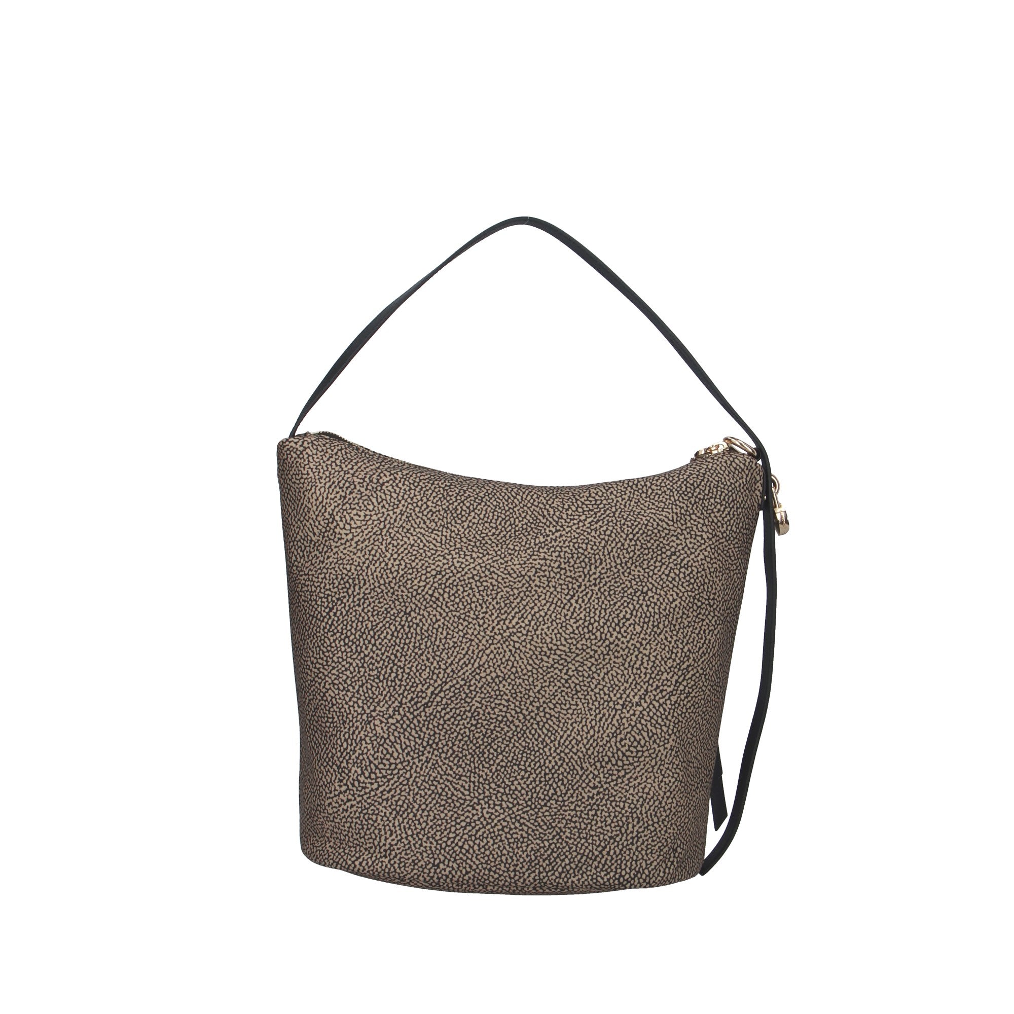 Borbonese BORSA A SPALLA Naturale/nero