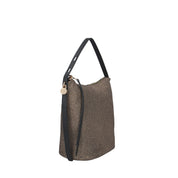 Borbonese BORSA A SPALLA Naturale/nero