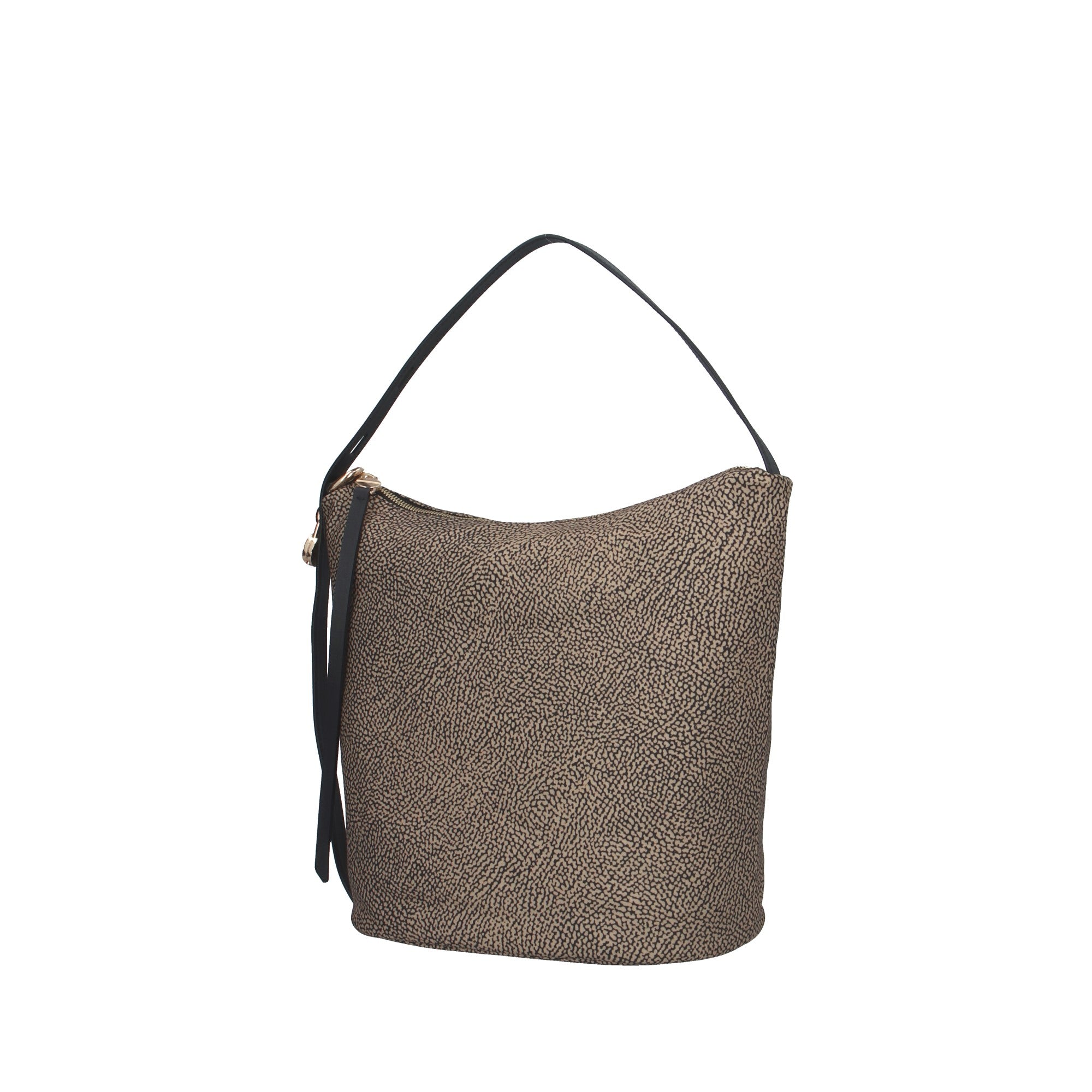 Borbonese BORSA A SPALLA Naturale/nero