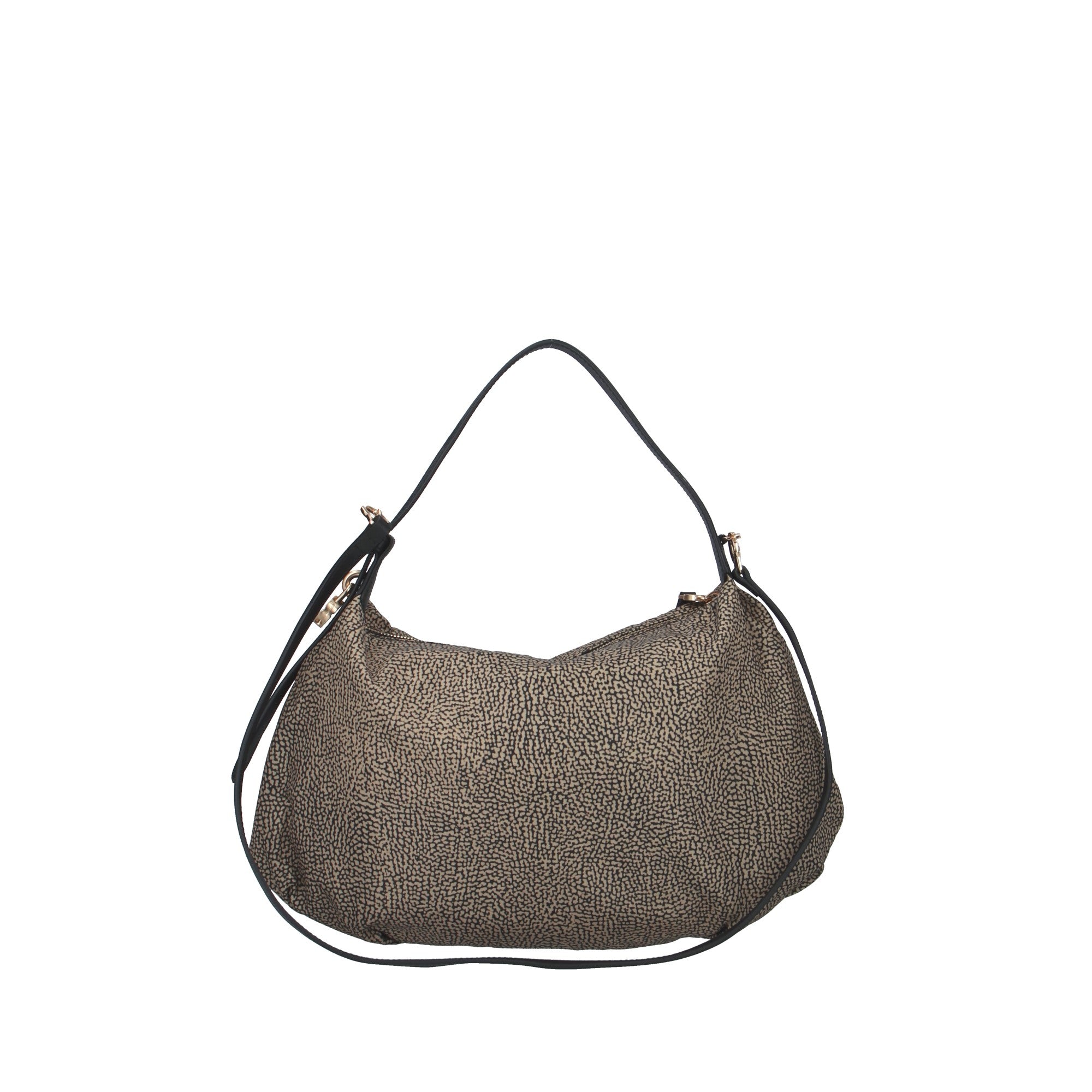 Borbonese BORSA A SPALLA Naturale/nero