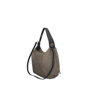 Borbonese BORSA A SPALLA Naturale/nero