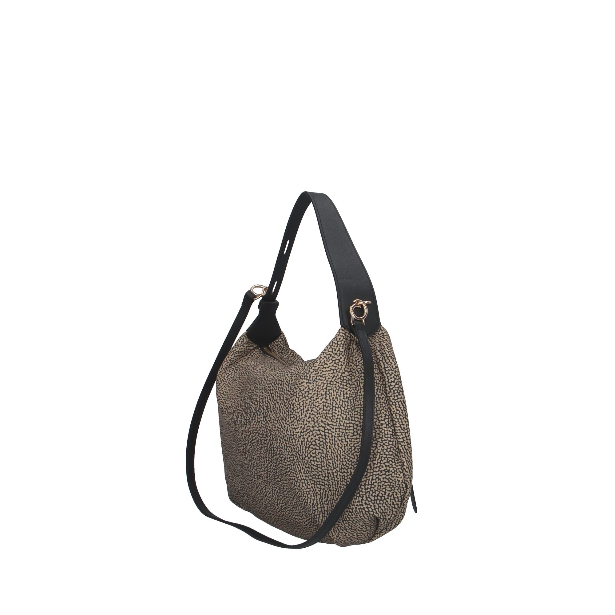Borbonese BORSA A SPALLA Naturale/nero