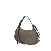 Borbonese BORSA A SPALLA Naturale/nero