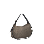 Borbonese BORSA A SPALLA Naturale/nero
