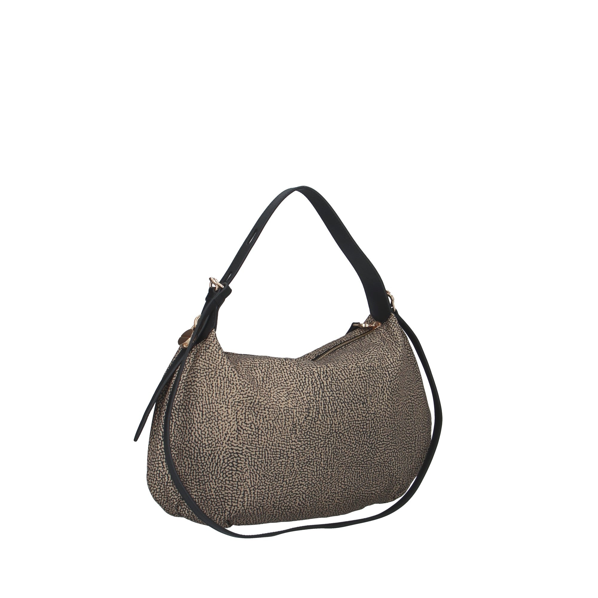 Borbonese BORSA A SPALLA Naturale/nero