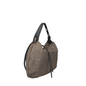 Borbonese BORSA A SPALLA Naturale/nero