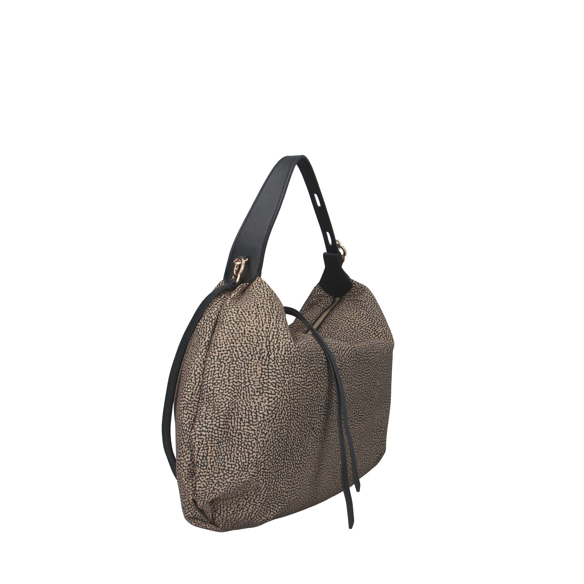 Borbonese BORSA A SPALLA Naturale/nero